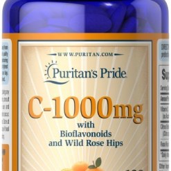 Puritan's Pride C-1000 with Bioflavonoids & Wild Rose Hips, 1000mg - 100 caplets