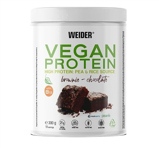 Weider Vegan Protein, Brownie Chocolate - 300 grams