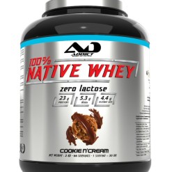 Addict Sport Nutrition 100% Native Whey Zero Lactose, Cookie N'Cream - 2000 grams