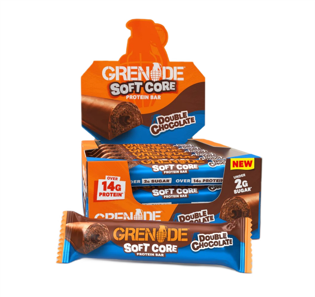 Grenade Soft Core Protein Bars, Double Chocolate - 12 x 50g