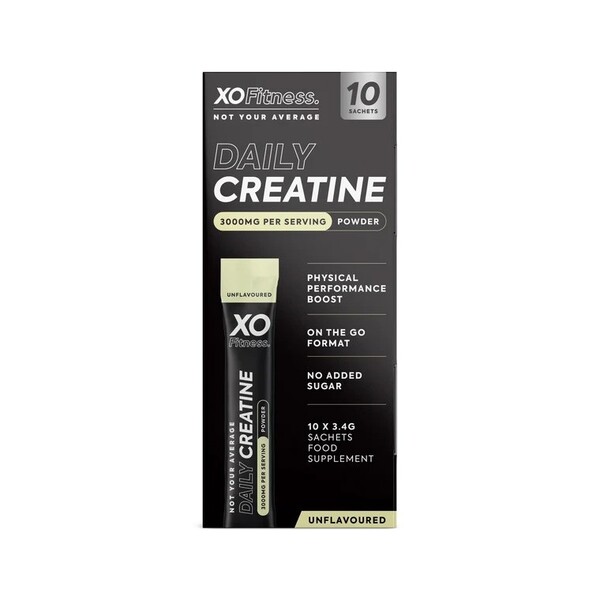 XO Fitness Daily Creatine, Unflavoured - 10 x 3.4g