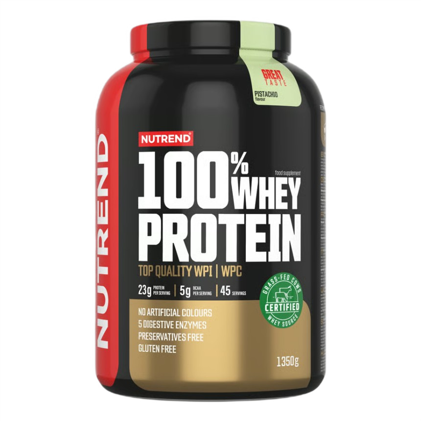 Nutrend 100% Whey Protein, Pistachio - 1350 grams