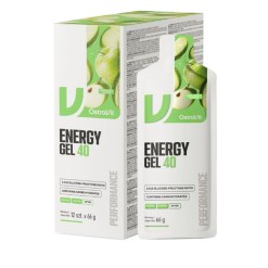OstroVit Energy Gel 40, Green Apple - 12 x 66g