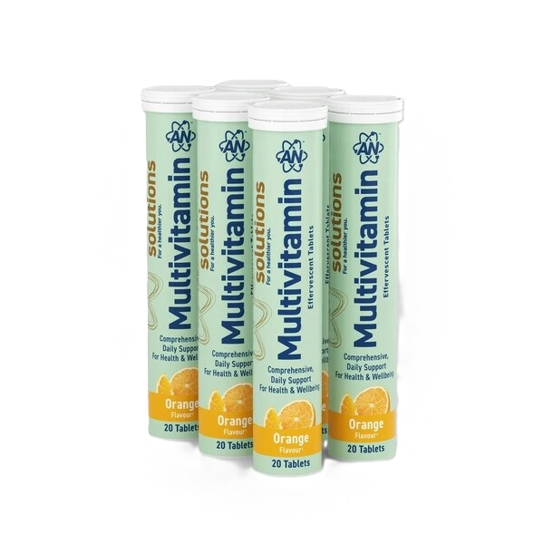 Applied Nutrition Solutions Multivitamin Effervescent Tablets, Orange - 6 x 20 tabs