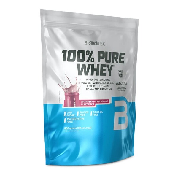 BioTechUSA 100% Pure Whey, Raspberry Cheesecake (EAN 5999076270187) - 900 grams